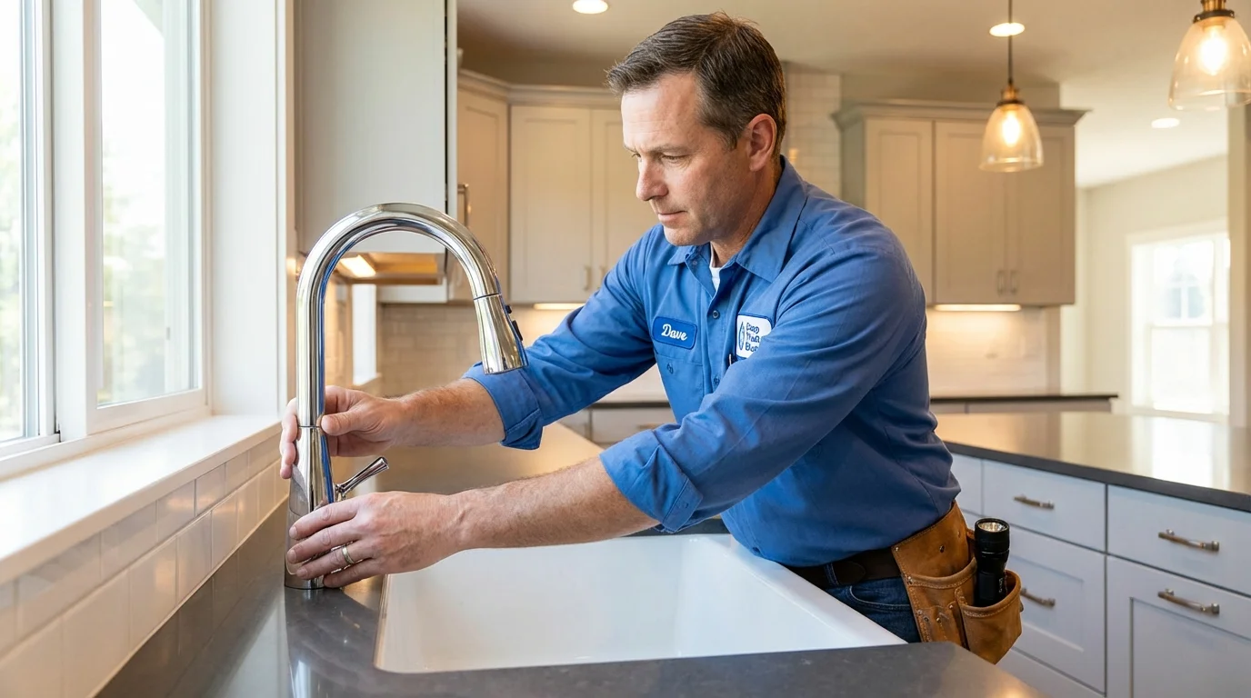 Kitchen faucet installation by Johns Plumbing LLC in Samson